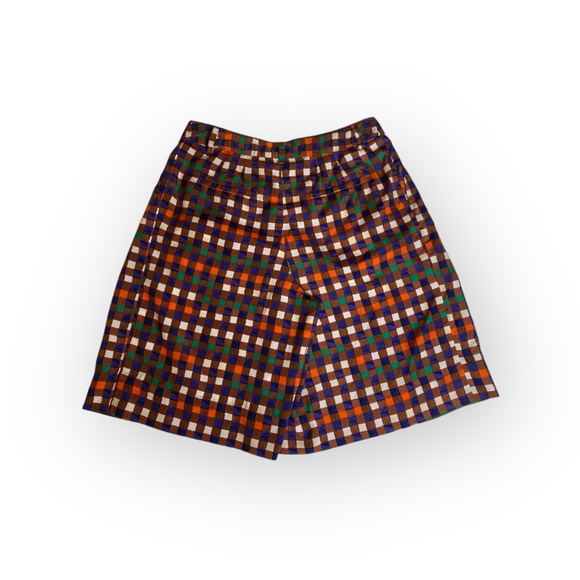 Duro Olowu 𑁍 Window Pane Print Plaid Shorts 𑁍 Wild Red Multicolor 𑁍 XS S 4 𑁍 - Picture 7 of 16